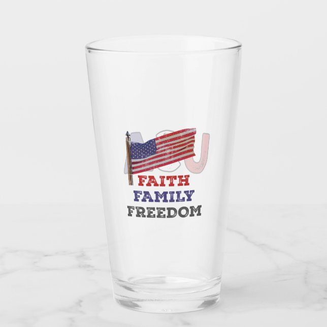 Copo De Pint Liberdade familiar justa (Frente)