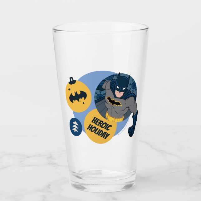 Copo De Pint Liga da Justiça Batman Holiday Bauble (Frente)