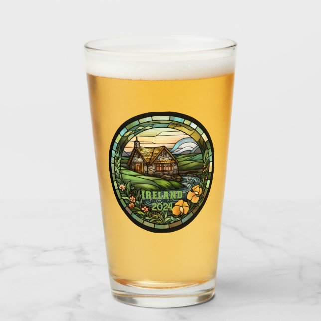 Copo De Pint Linda Irlanda Verde Lembrança (Frente (Preenchido))