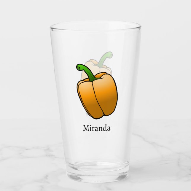 Copo De Pint Linda Pimenta Ornamental Laranja (Frente)
