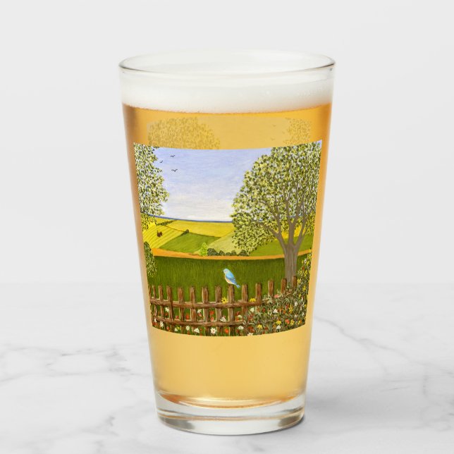 Copo De Pint Linda visão branca (Frente (Preenchido))