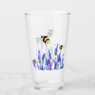 Copo De Pint Lindas flores de primavera e abelhas voando - Dese