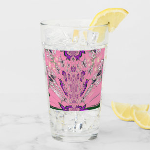 Copo De Pint Lindo monograma com motivo de tons rosa e roxo par