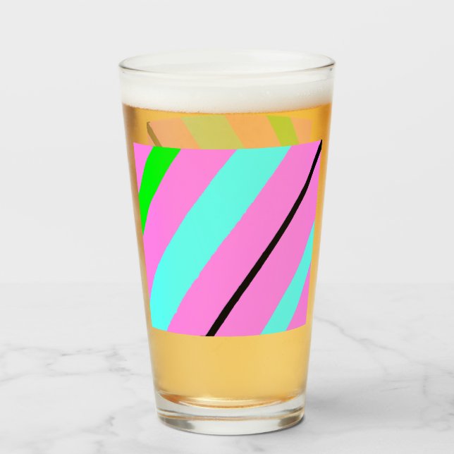 Copo De Pint Linhas coloridas (Frente (Preenchido))