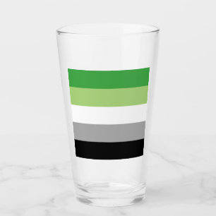 Copo De Pint Listras do Orgulho Aromântico