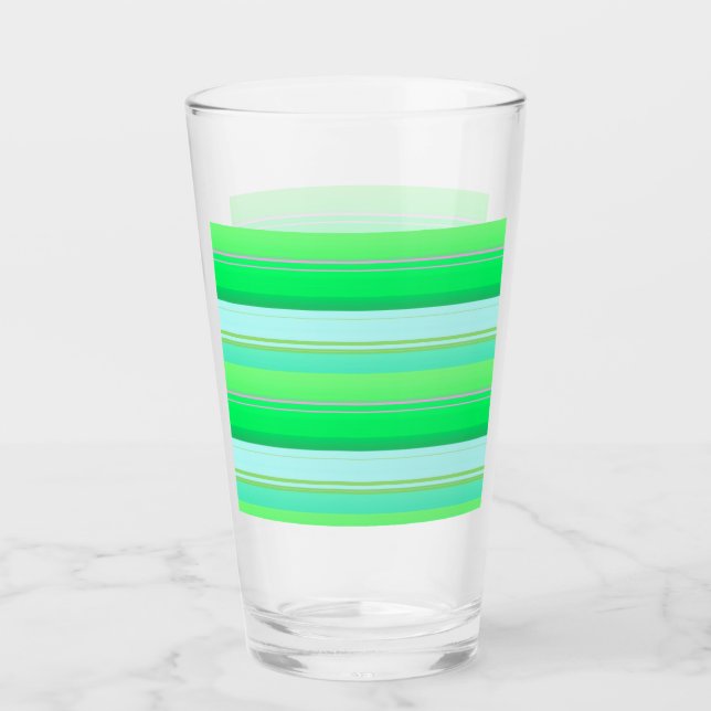 Copo De Pint Listras verdes aqua fofas (Frente)
