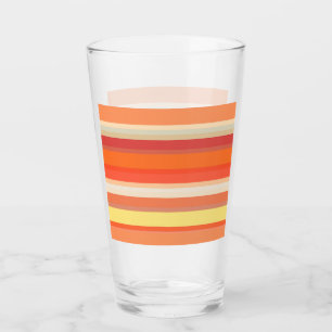 Copo De Pint Listras vermelhas laranja-brancas