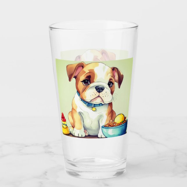 Copo De Pint Little pup Bulldog wants to play (Frente)