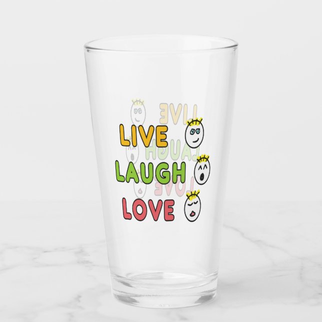 Copo De Pint Live Laugh Love (Frente)