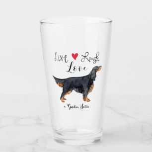 Copo De Pint Live Laugh Love a Gordon Setter Glass