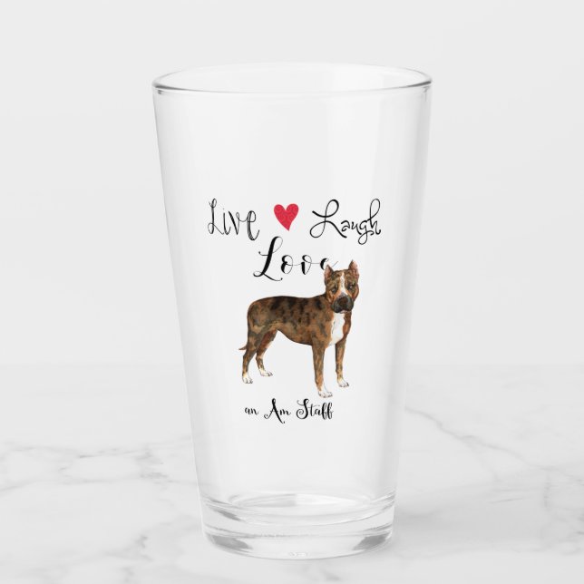 Copo De Pint Live Laugh Love an Am Funcionarios Glass (Frente)