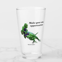 Copo De Pint Lizard Warrior Wrestling Fantasy Art Glass Tumbler
