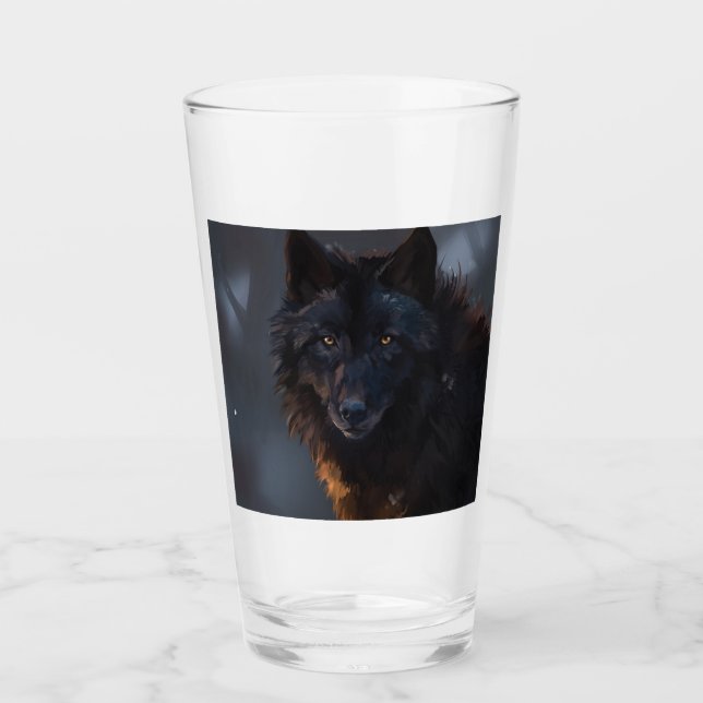 Copo De Pint Lobo negro (Frente)
