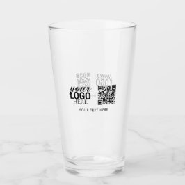Copo De Pint Logotipo comercial Código QR e texto Presentes par