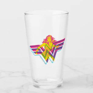 Copo De Pint Logotipo de banda desenhada cor-de-rosa amarela pa