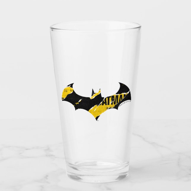 Copo De Pint Logotipo de Batman de Fita de Cuidado (Frente)