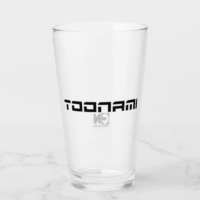 Copo De Pint Logotipo de fonte futurística do Toonami (Frente)