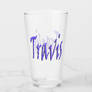 Copo De Pint Logotipo do nome Blue Starry Travis