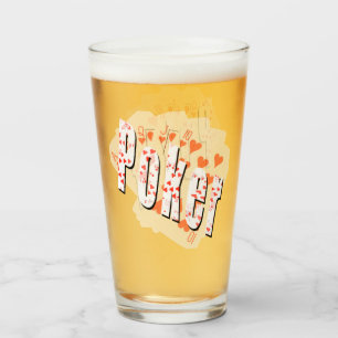 Copo De Pint Logotipo do Royal Heart Flush Poker