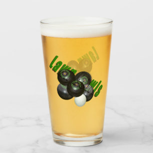 Copo De Pint Logotipo E Bolinhos De Boi Verde,