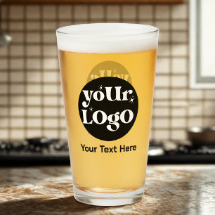 Copo De Pint Logotipo e texto minimalistas