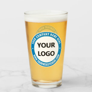 Copo De Pint Logotipo e vidro de texto personalizados da empres