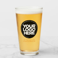 Logotipo personalizado e óculos de cerveja de text