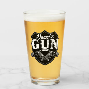 Copo De Pint Loja de Armas de Fogo Revolvers Antigos Nome Perso