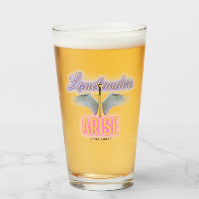 Copo De Pint Lonelanders Surgem - Vidro Tumbler (Frente (Preenchido))