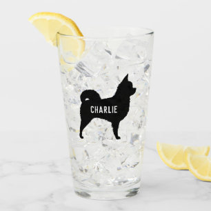 Copo De Pint Longhaired Chihuahua Dog Silhouette Personalizado