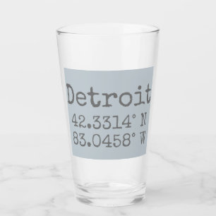 Copo De Pint Longitude do Latitude Detroit
