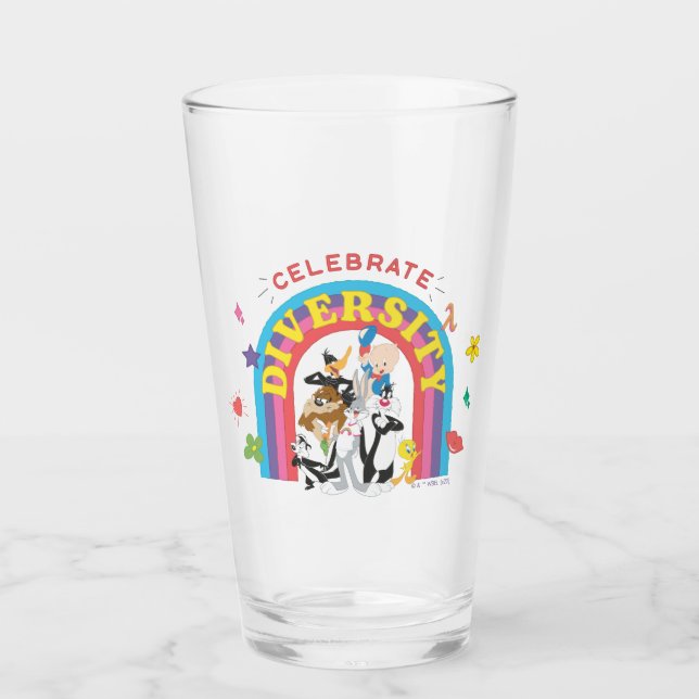Copo De Pint LOONEY TUNES™ - Celebrate Diversity Pride Rainbow (Frente)