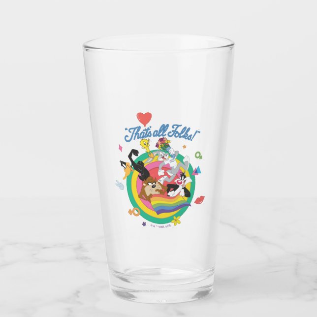 Copo De Pint LOONEY TUNES™ - That's All Folks! Pride Bullseye (Frente)