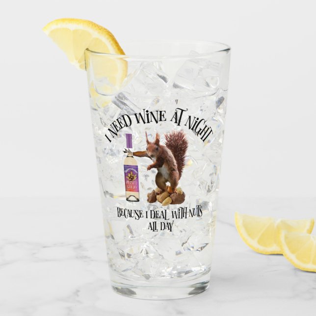 Copo De Pint Loucos todo o dia - Engraçada Bebida de Vinho de E (Gelo frontal)