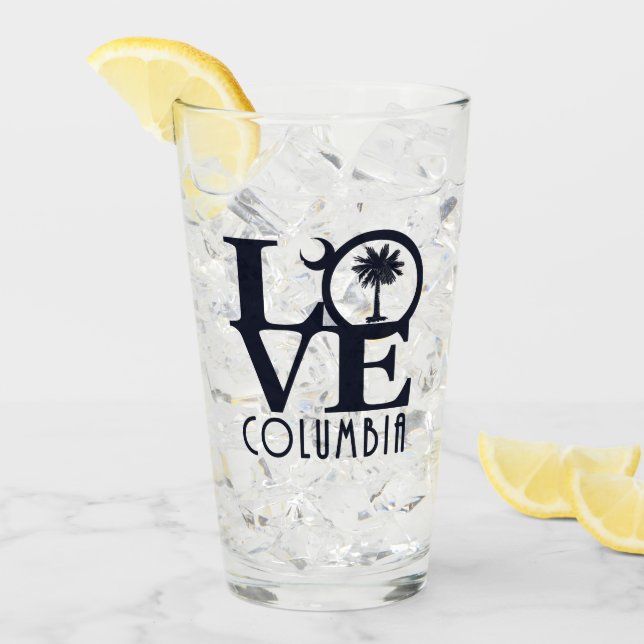 Copo De Pint LOVE Columbia Carolina do Sul (Gelo frontal)