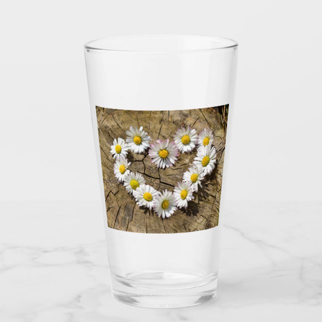 Copo De Pint Love Heart Daisies (Frente)