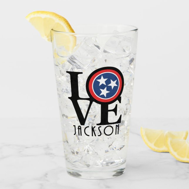 Copo De Pint LOVE Jackson Tennessee (Gelo frontal)