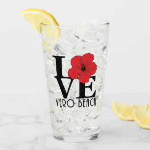 Copo De Pint LOVE Vero Beach Red Hibiscus