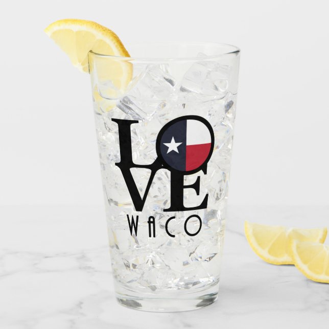 Copo De Pint LOVE Waco Texas (Gelo frontal)