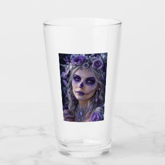 Copo De Pint Lua de Âmbar Calavera – Dia de Finados Roxo