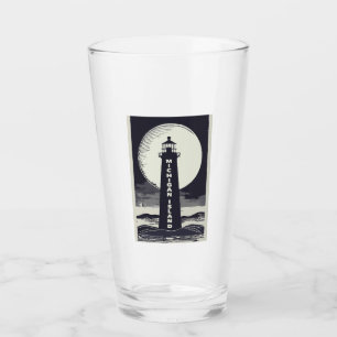 Copo De Pint Lua de Farol da Ilha de Michigan