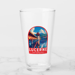 Copo De Pint Lucerne Suiça Art Vintage