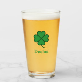 Copo De Pint Lucky Irish Four Green Leaf with Last Name