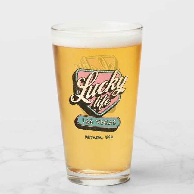 Copo De Pint Lucky Life Las Vegas Nevada (Frente (Preenchido))