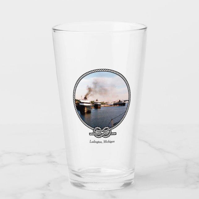 Copo De Pint Ludington Car/Rail Ferries Vidro (Frente)