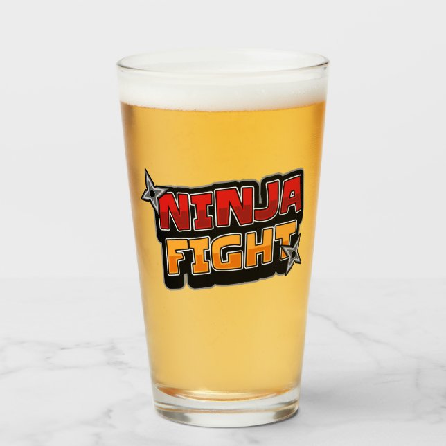 COPO DE PINT LUTA DE NINJA (Frente (Preenchido))