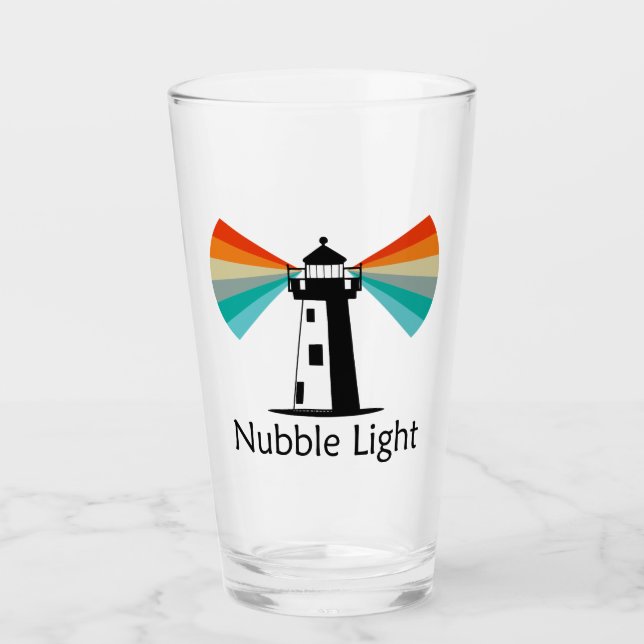 Copo De Pint Luz de Nubble Maine Arco-íris (Frente)