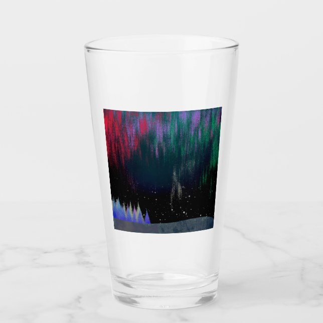 Copo De Pint Luzes de norte Paisagem Contemporânea (Frente)