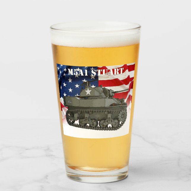 Copo De Pint M5A1 Stuart w/American flag (Frente (Preenchido))