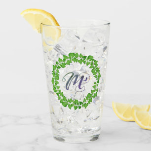 Copo De Pint M Folhagem Verde Boho Inicial Bonito